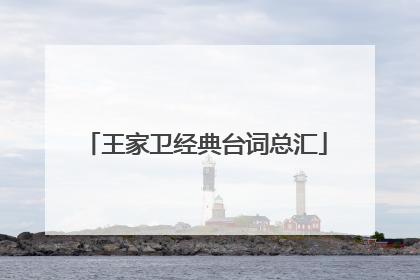 王家卫经典台词总汇