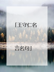 王守仁名言名句