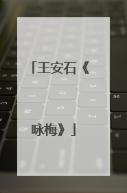 王安石《咏梅》