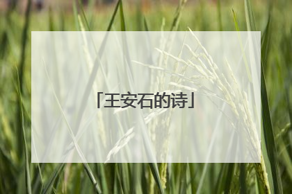 王安石的诗