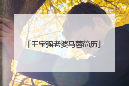 王宝强老婆马蓉简历