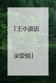 王小波语录爱情