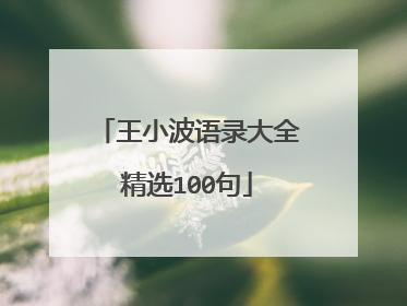 王小波语录大全精选100句