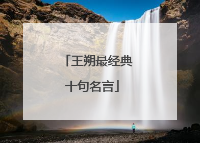 王朔最经典十句名言