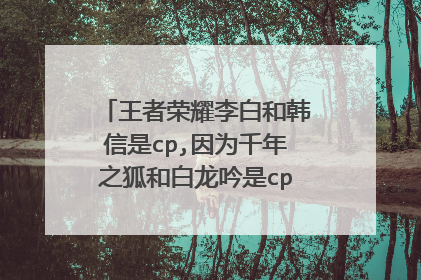 王者荣耀李白和韩信是cp,因为千年之狐和白龙吟是cp，那千年之狐和白龙吟有什么故事吗？