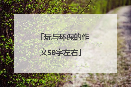 玩与环保的作文50字左右