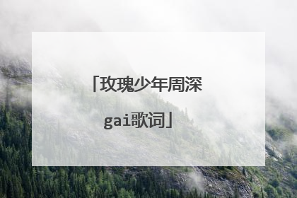 玫瑰少年周深gai歌词