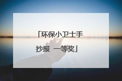 环保小卫士手抄报 一等奖
