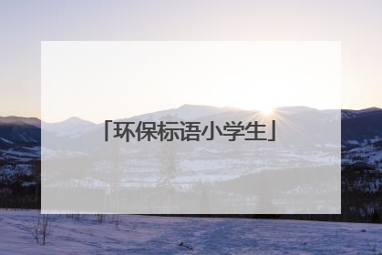 环保标语小学生
