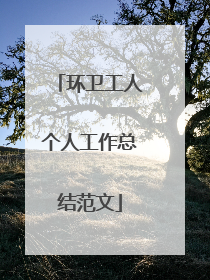 环卫工人个人工作总结范文