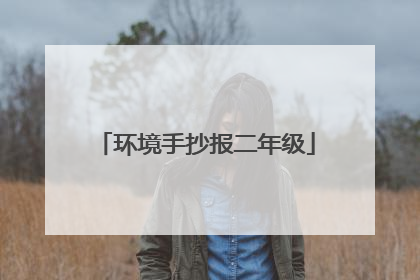 环境手抄报二年级