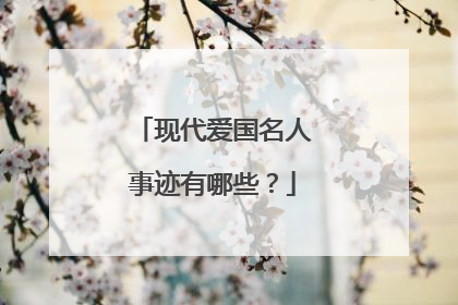 现代爱国名人事迹有哪些？