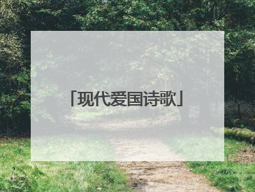 现代爱国诗歌