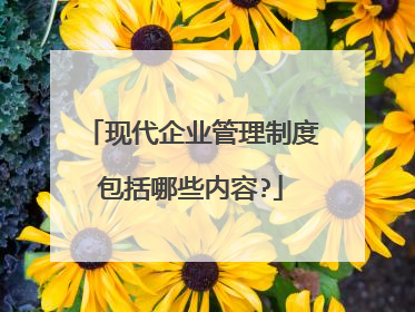 现代企业管理制度包括哪些内容?