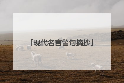 现代名言警句摘抄