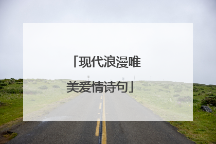 现代浪漫唯美爱情诗句