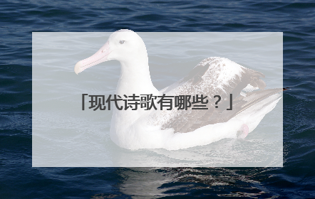 现代诗歌有哪些?