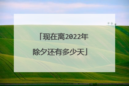 现在离2022年除夕还有多少天
