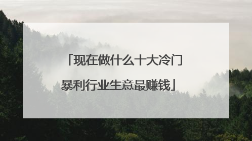 现在做什么十大冷门暴利行业生意最赚钱