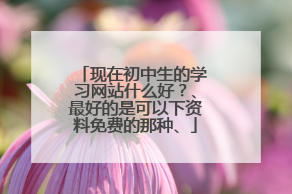 现在初中生的学习网站什么好？、最好的是可以下资料免费的那种、
