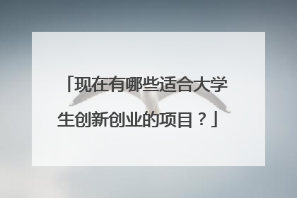 现在有哪些适合大学生创新创业的项目？