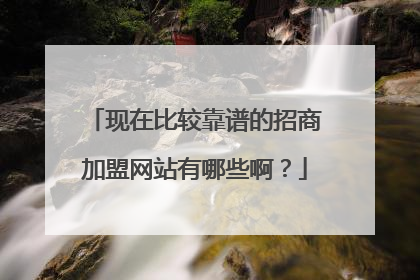 现在比较靠谱的招商加盟网站有哪些啊？