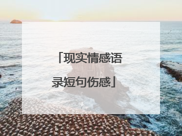 现实情感语录短句伤感