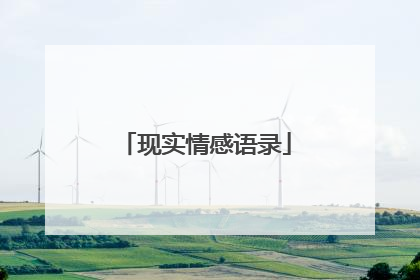 现实情感语录