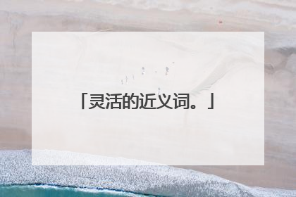 灵活的近义词。