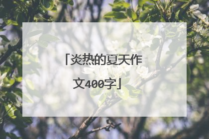 炎热的夏天作文400字