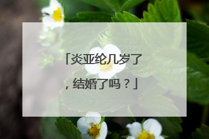 炎亚纶几岁了,结婚了吗?