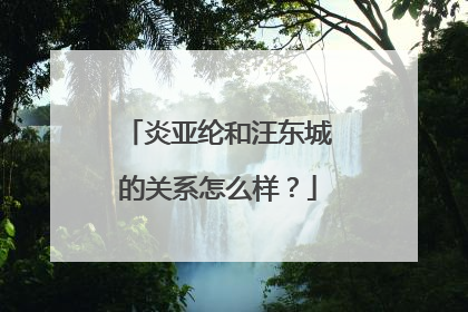 炎亚纶和汪东城的关系怎么样?