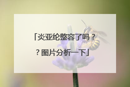 炎亚纶整容了吗??图片分析一下