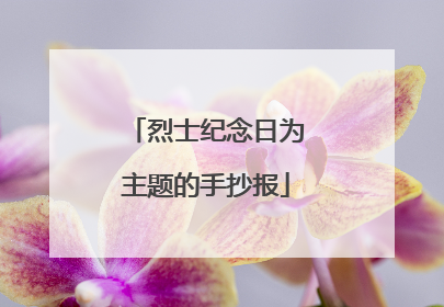 烈士纪念日为主题的手抄报