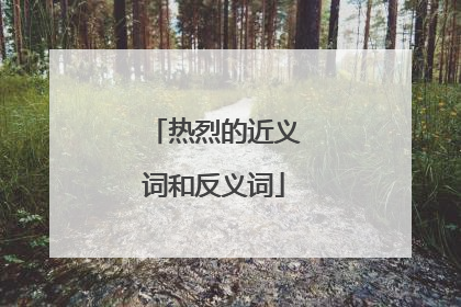 热烈的近义词和反义词