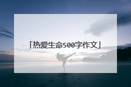 热爱生命500字作文