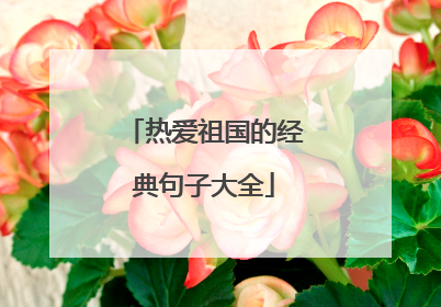 热爱祖国的经典句子大全