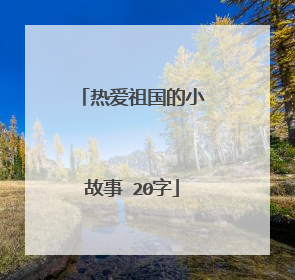 热爱祖国的小故事 20字