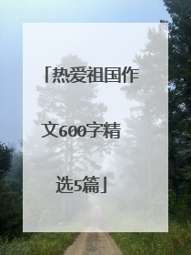热爱祖国作文600字精选5篇
