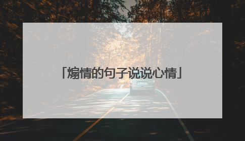 煽情的句子说说心情