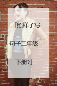 照样子写句子二年级下册?