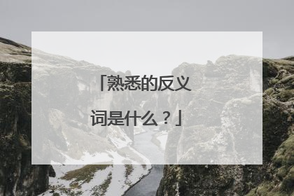 熟悉的反义词是什么?