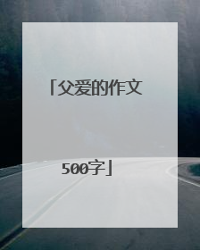 父爱的作文500字