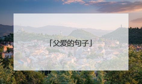 父爱的句子