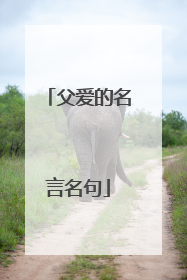 父爱的名言名句