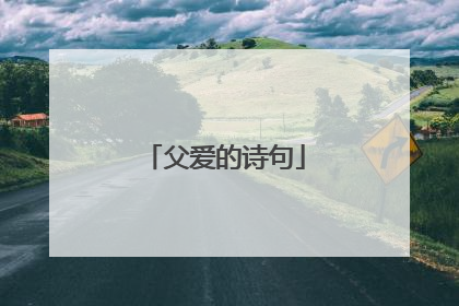 父爱的诗句