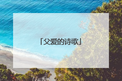 父爱的诗歌