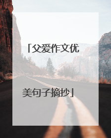 父爱作文优美句子摘抄