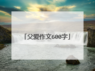 父爱作文600字