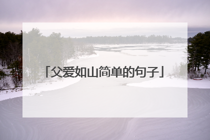 父爱如山简单的句子